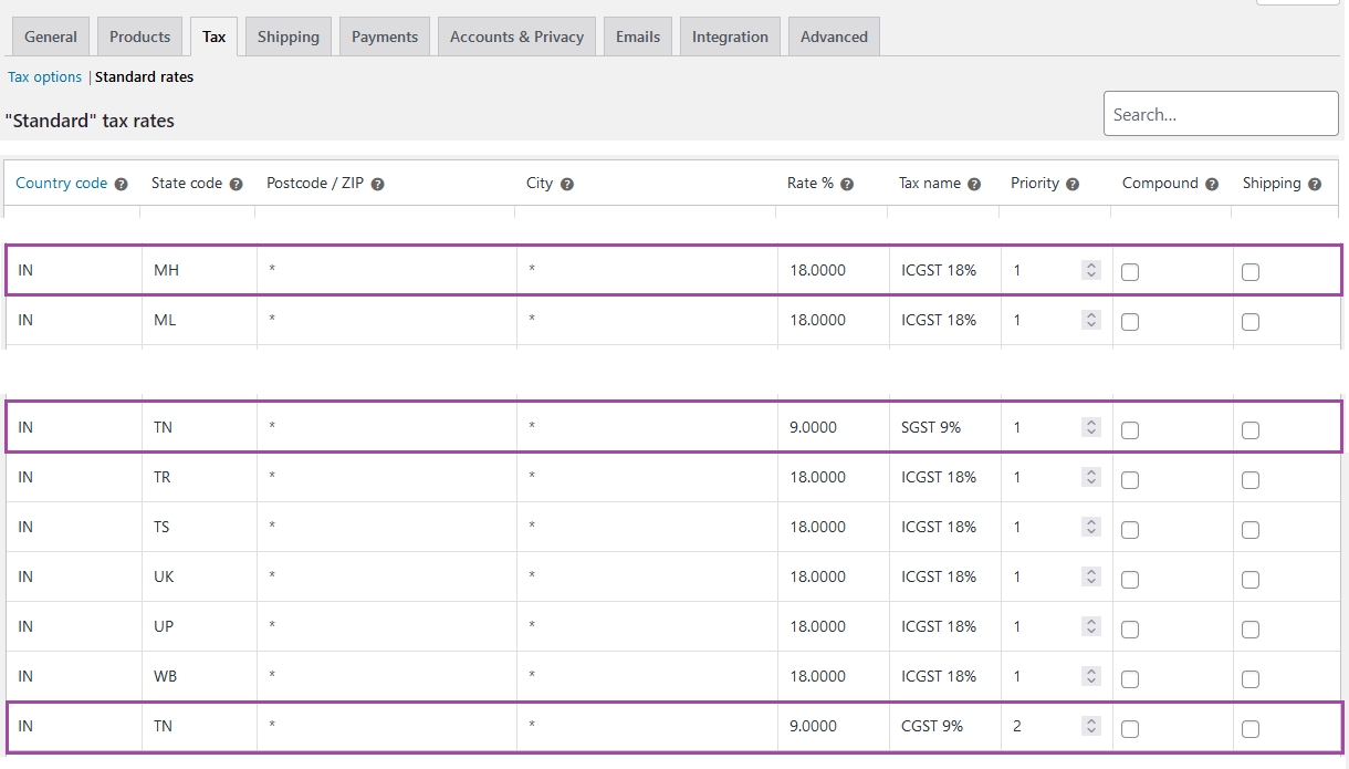 How to setup GST Tax for India